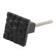 Black Hammered Square Metal Knobs